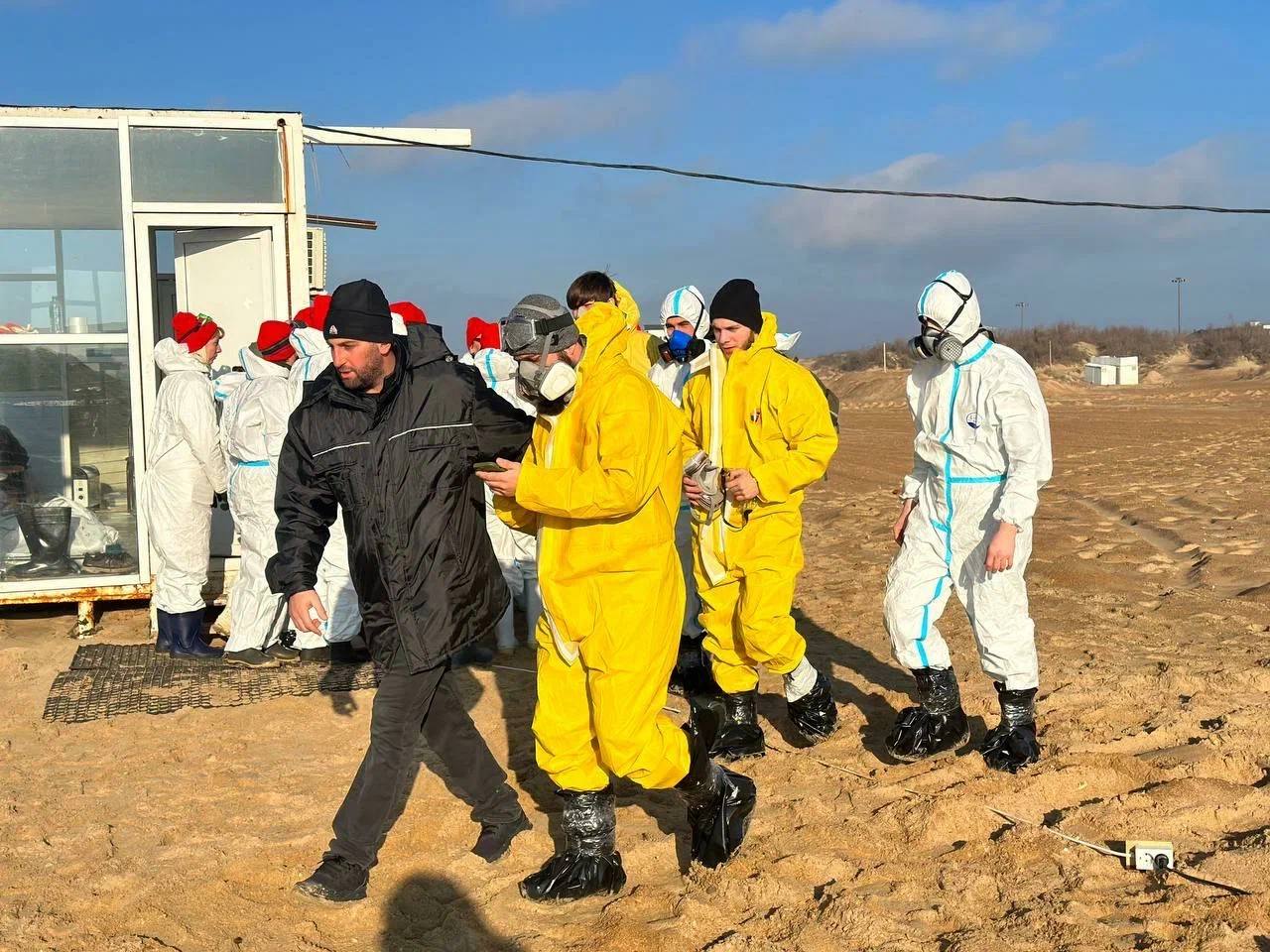 Чеченские студенты помогли в ликвидации последствий аварии на Черном море