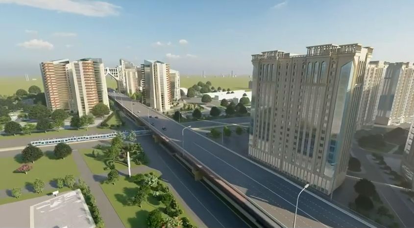 По улице Шерипова в Грозном строится путепровод над железной дорогой