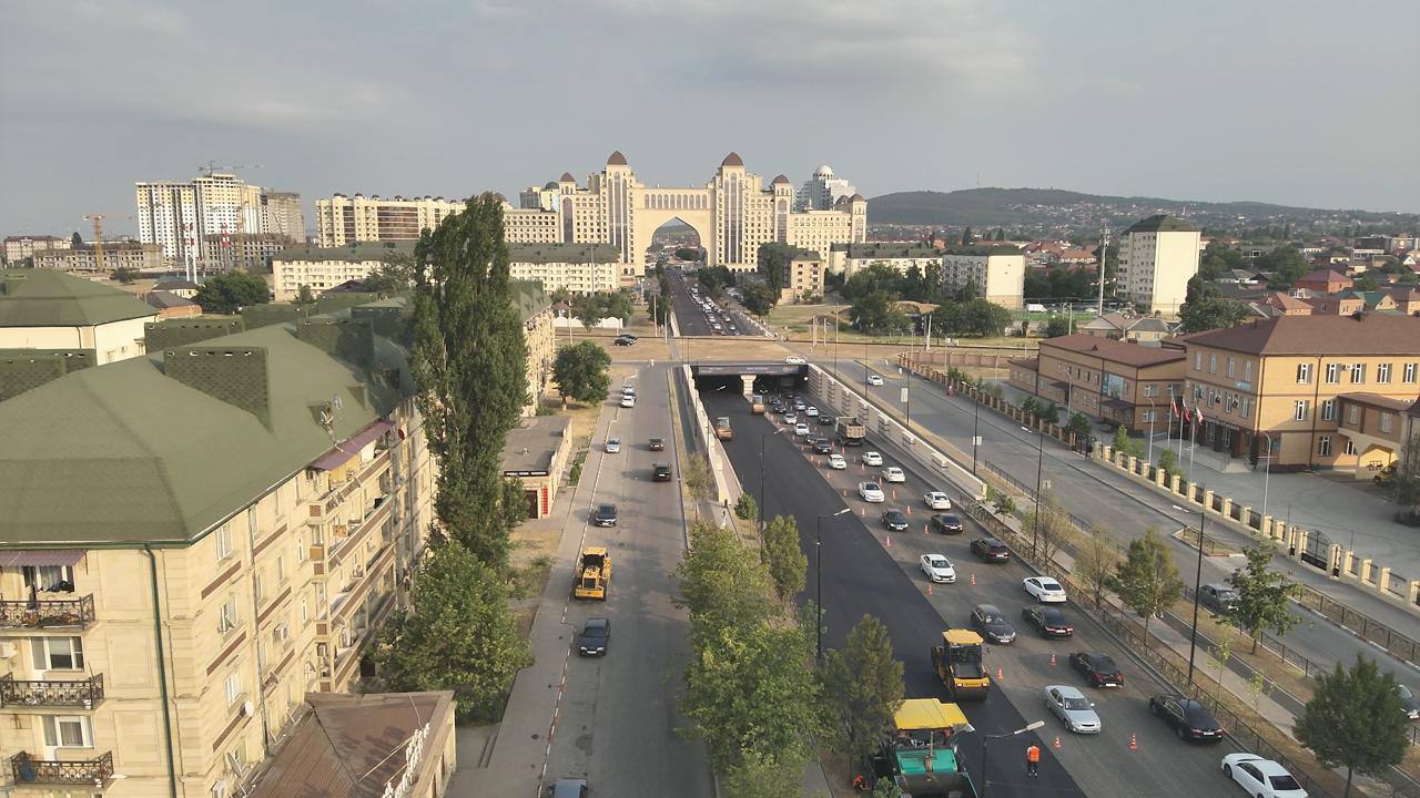 В Грозном реконструируют центральные улицы