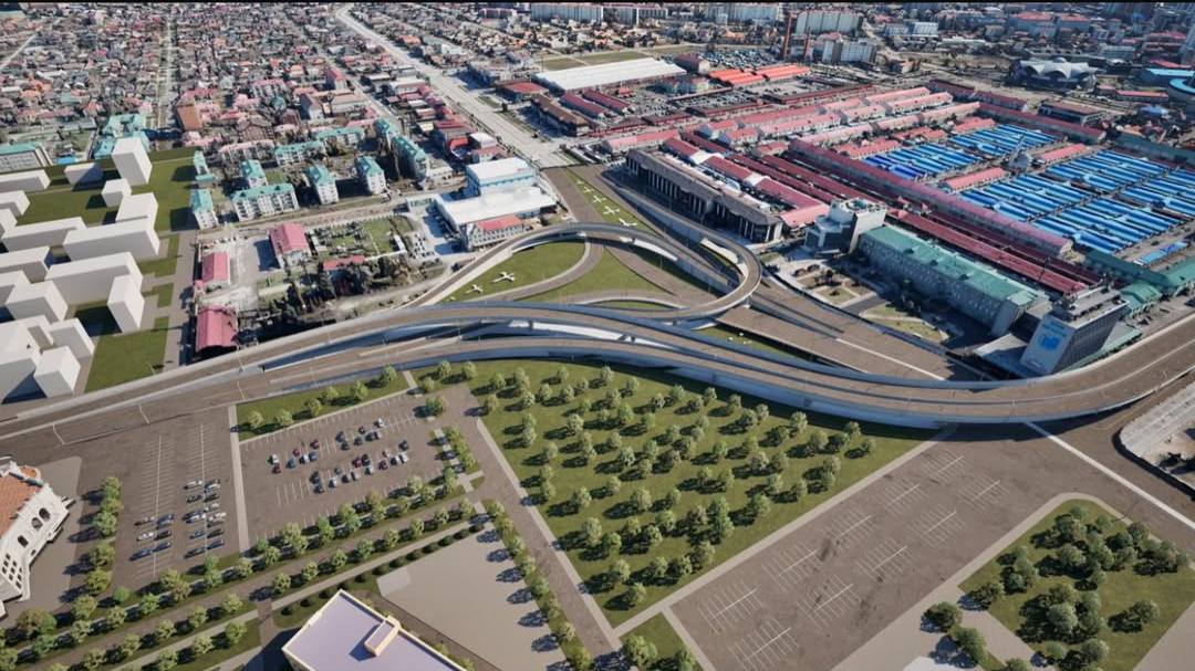 В Грозном продолжается строительство двух многоуровневых транспортных развязок