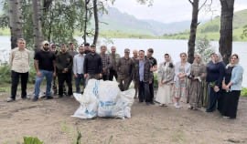 Берега озера Галанчож очистили в рамках Всероссийской акции «Вода России»